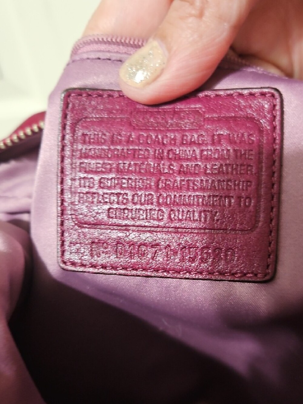 Coach EUC Op Art Riley Pink and Magenta Satin Satchel Shoulder Bag - Picture 11 of 12